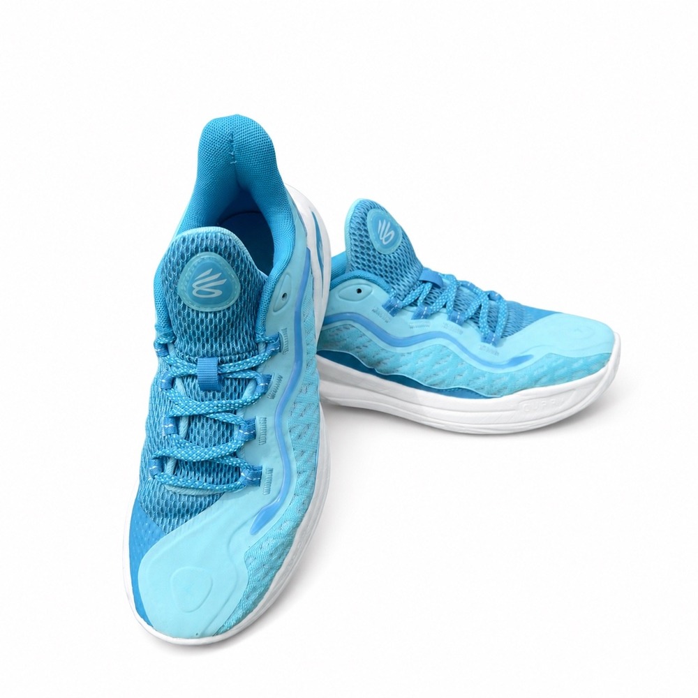 Under Armour Curry Splash 24 Blue Basketball Shoes Kids 7Y W 8.5 3027830-400